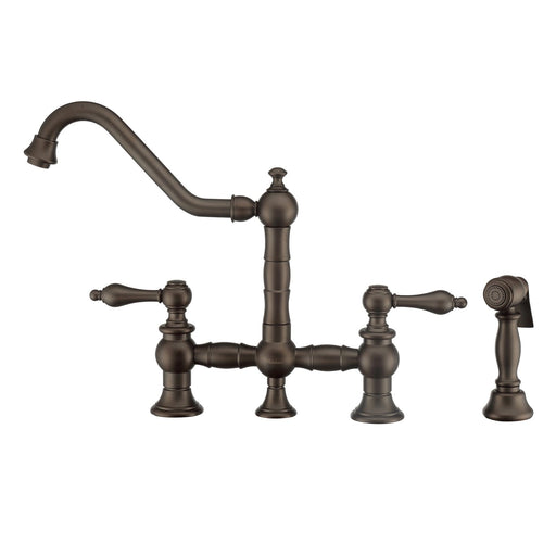 Whitehaus WHKBTLV3-9201-NT-ORB Vintage III Plus Bridge Faucet