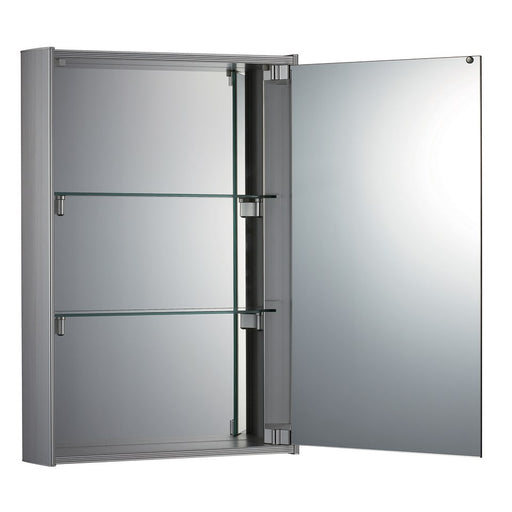 Whitehaus WHKEM-23 Medicinehaus Single Mirrored Door Surface Mount Aluminum Medicine Cabinet