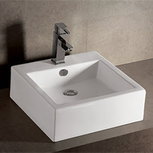 Whitehaus WHKN4051 Isabella Collection Square Wall Mount Sink