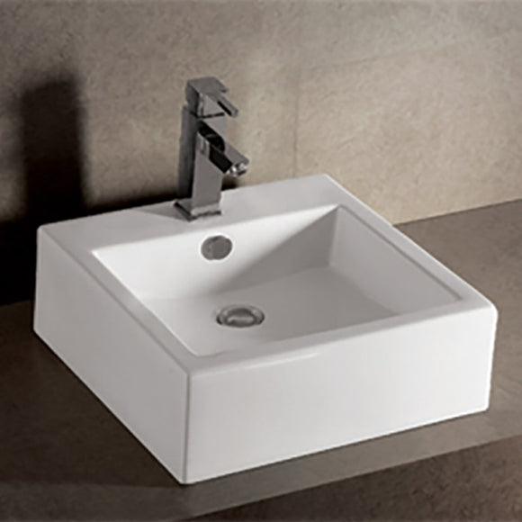 Whitehaus WHKN4051 Isabella Collection Square Wall Mount Sink