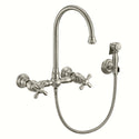 Whitehaus WHKWCR3-9301-NT-BN Vintage III Plus Wall Mount Faucet