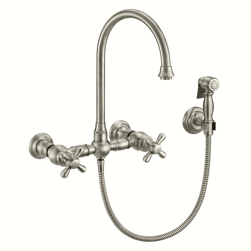 Whitehaus WHKWCR3-9301-NT-BN Vintage III Plus Wall Mount Faucet
