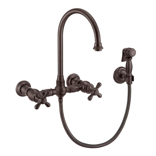 Whitehaus WHKWCR3-9301-NT-ORB Vintage III Plus Wall Mount Faucet