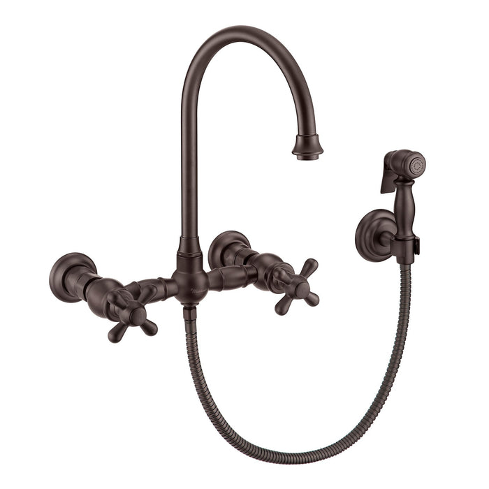 Whitehaus WHKWCR3-9301-NT-ORB Vintage III Plus Wall Mount Faucet