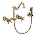 Whitehaus WHKWCR3-9402-NT-AB Vintage III Plus Wall Mount Faucet
