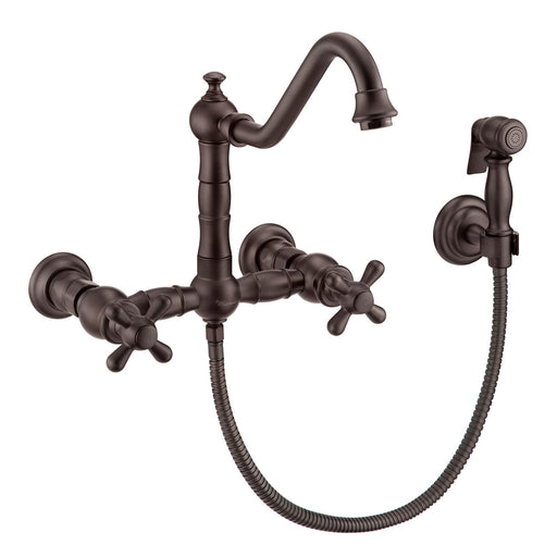 Whitehaus WHKWCR3-9402-NT-ORB Vintage III Plus Wall Mount Faucet