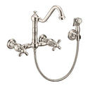 Whitehaus WHKWCR3-9402-NT-PN Vintage III Plus Wall Mount Faucet