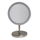 Whitehaus WHMR106-BN Round Freestanding LED 5X Magnified Mirror