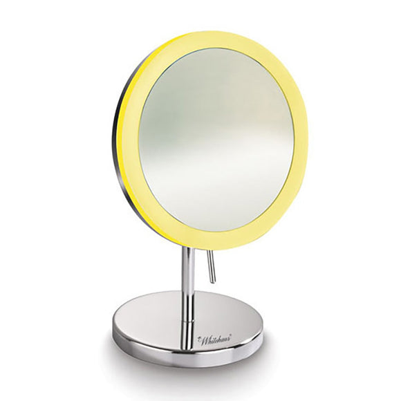 Whitehaus WHMR106-C Round Freestanding LED 5X Magnified Mirror