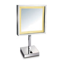 Whitehaus WHMR295-C Square Freestanding LED 5X Magnified Mirror