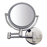 Whitehaus WHMR912-C Round Wall Mount Dual LED 7X Magnified Mirror