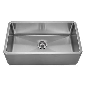 Whitehaus WHNAP3218 Noah's Collection Stainless Steel Single Bowl Front Apron Undermount Sink 