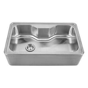 Whitehaus WHNAPA3016 Noah's Collection Single Bowl Drop-in Sink