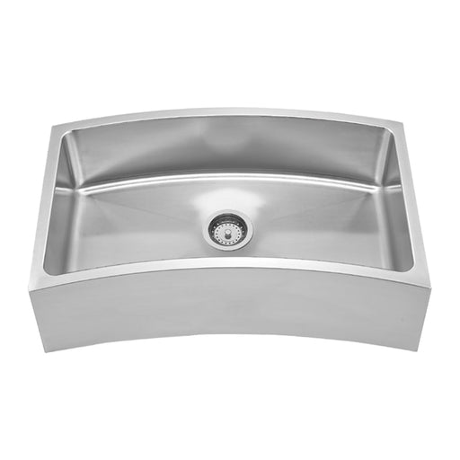 Whitehaus WHNAPCV3218 Noah's Collection Chefhaus Series Single Bowl Front Apron/Undermount Sink