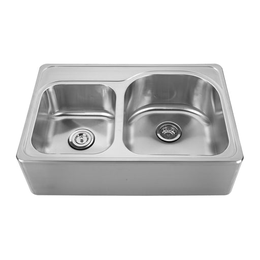 Whitehaus WHNAPD3322 Noah's Collection Double Bowl Drop-in Sink