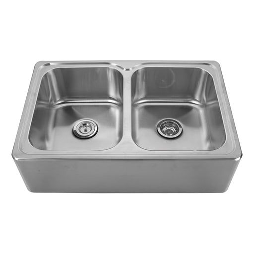 Whitehaus WHNAPEQ3322 Noah's Collection Double Bowl Drop-in Sink