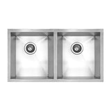 Whitehaus WHNC2917 Noah's Collection Stainless Steel Chefhaus Series Double Bowl Undermount Sink