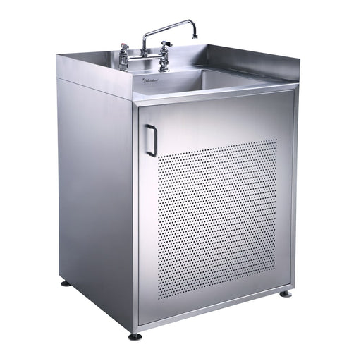 Whitehaus WHNC30CAB Pearlhaus Brushed Stainless Steel Single Door Cabinet