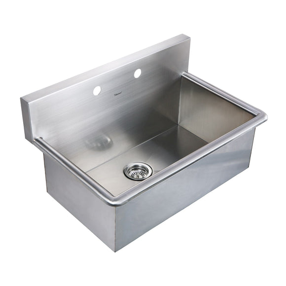 Whitehaus WHNC3120 Noah's Collection Stainless Steel Commercial Drop-in or Wall Mount Utility Sink