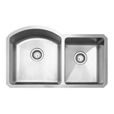 Whitehaus WHNC3220 Noah's Collection Stainless Steel Chefhaus Series Double Bowl Undermount Sink