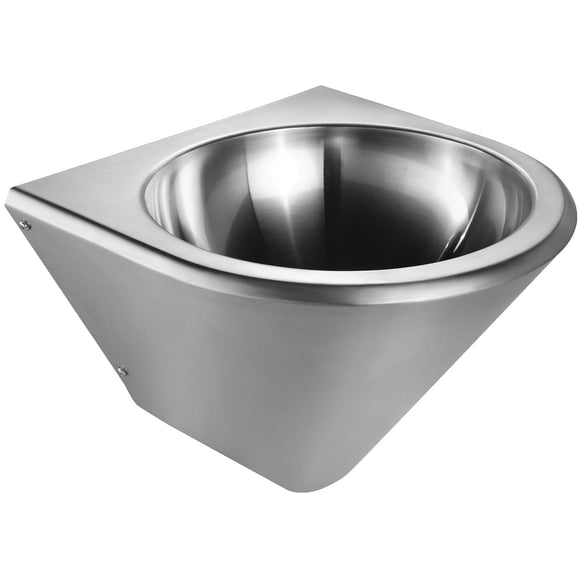 Whitehaus WHNCB1515 Noah's Collection Stainless Steel Commercial Single Bowl Wall Mount Wash Sink