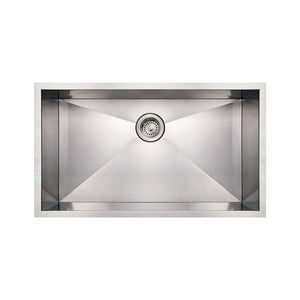 Whitehaus WHNCM3219 Noah's Collection Stainless Steel Commercial Single Bowl Undermount Sink