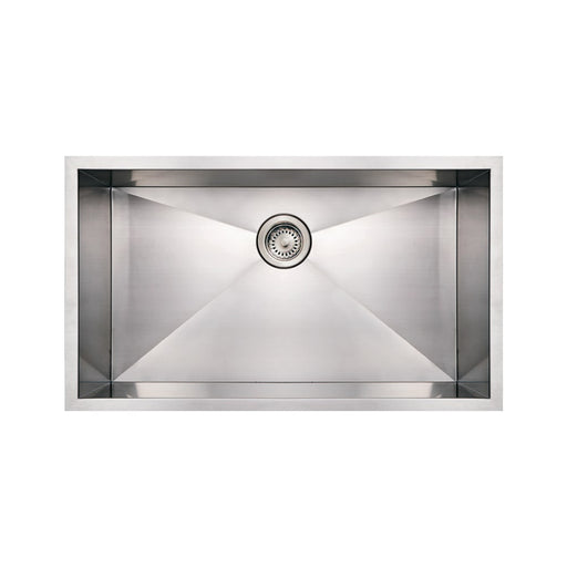 Whitehaus WHNCM3219 Noah's Collection Stainless Steel Commercial Single Bowl Undermount Sink