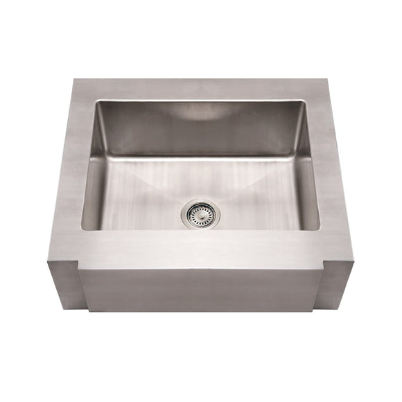 Whitehaus WHNCMAP3026 Noah's Collection Stainless Steel Commercial Single Bowl Sink