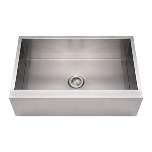 Whitehaus WHNCMAP3321 Noah's Collection Stainless Steel Commercial Single Bowl Front Apron Sink