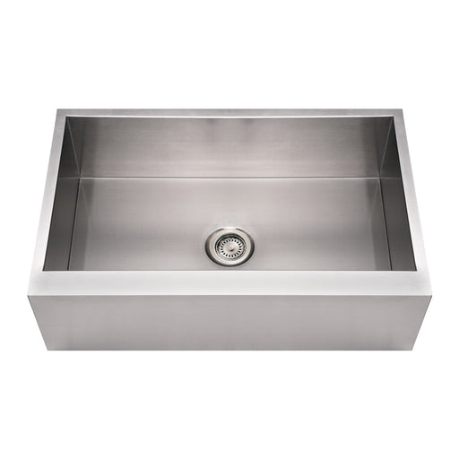Whitehaus WHNCMAP3321 Noah's Collection Stainless Steel Commercial Single Bowl Front Apron Sink