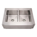 Whitehaus WHNCMAP3621EQ Noah's Collection Stainless Steel Commercial Double Bowl Sink