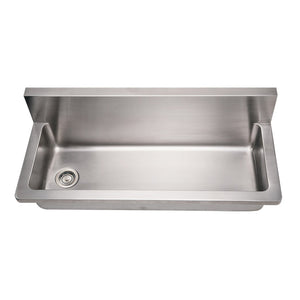 Whitehaus WHNCMB4413 Noah's Collection Stainless Commercial Single Bowl Wall Mount Utility Sink
