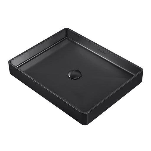 Whitehaus WHNPL1578-MBLK Noah Plus Rectangular Above Mount Sink Set