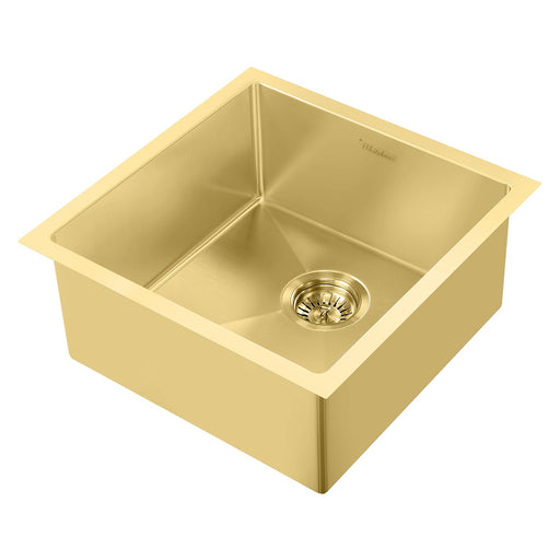 Whitehaus WHNPL1818-B Noah Plus Single Bowl Linen Textured Dual-Mount Sink Set