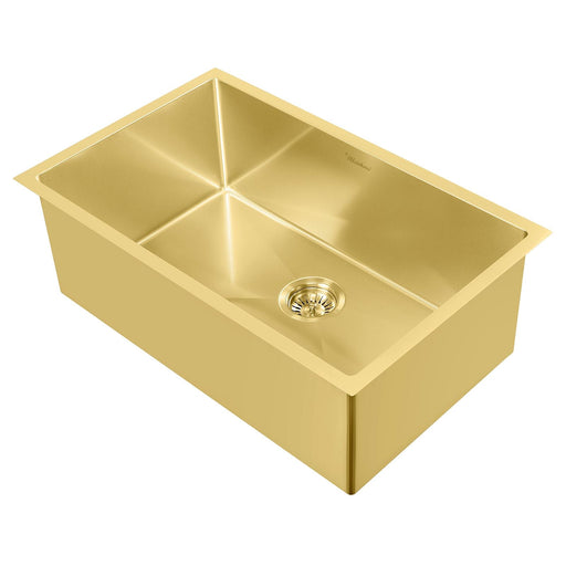 Whitehaus WHNPL2918-B Noah Plus Single Bowl Linen Textured Dual-Mount Sink Set