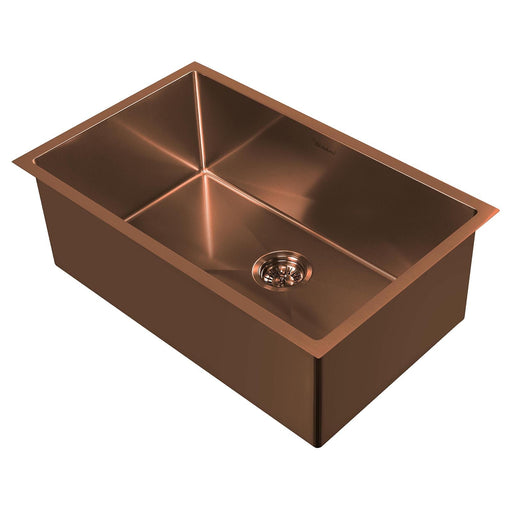 Whitehaus WHNPL2918-CO Noah Plus Single Bowl Linen Textured Dual-Mount Sink Set