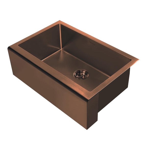 Whitehaus WHNPL3020-CO Noah Plus Single Bowl Undermount Sink Set