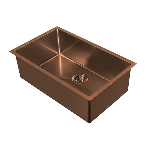 Whitehaus WHNPL3318-CO Noah Plus Single Bowl Linen Textured Dual-Mount Sink Set