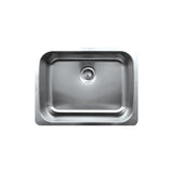 Whitehaus WHNU2519 Noah's Collection Brushed Stainless Steel Single Bowl Undermount Sink