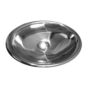 Whitehaus WHNVE218 Noah's Collection Mirrored Stainless Steel Drop-In/Undermount Bathroom Sink