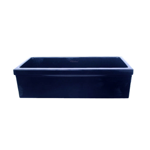 Whitehaus WHQ530-BLUE Farmhaus Fireclay Quatro Alcove Reversible Sink