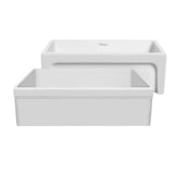 Whitehaus WHQ5530-M-WHITE Glencove 30" Reversible Matte Kitchen Fireclay Sink