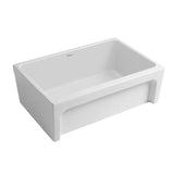 Whitehaus WHQ5530-M-WHITE Glencove 30" Reversible Matte Kitchen Fireclay Sink