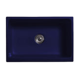 Whitehaus WHQ5530-BLUE Glencove Fireclay 30" Reversible Sink with Beveled Front Apron