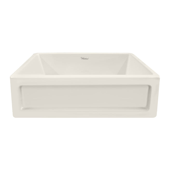Whitehaus WHQ5550-BISCUIT Shakerhaus 33" Reversible Kitchen Fireclay Sink