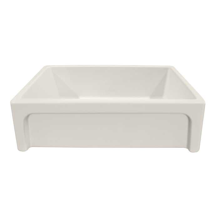 Whitehaus WHQ5550-BISCUIT Shakerhaus 33" Reversible Kitchen Fireclay Sink