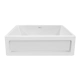 Whitehaus WHQ5550-WHITE Shakerhaus 33" Reversible Kitchen Fireclay Sink with Shaker Design
