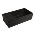 Whitehaus WHQD540-M-BLACK Farmhaus Quatro Alcove Large Reversible Fireclay Kitchen Sink