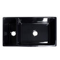 Whitehaus WHQDB542-BLACK Farmhaus Fireclay Quatro Alcove Large Reversible Sink