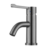Whitehaus WHS0221-SB-BSS Waterhaus Single Hole, Extended Single Lever Bathroom Faucet 